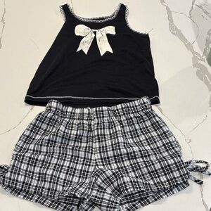 Art Class Black and White Plaid Sleepwear